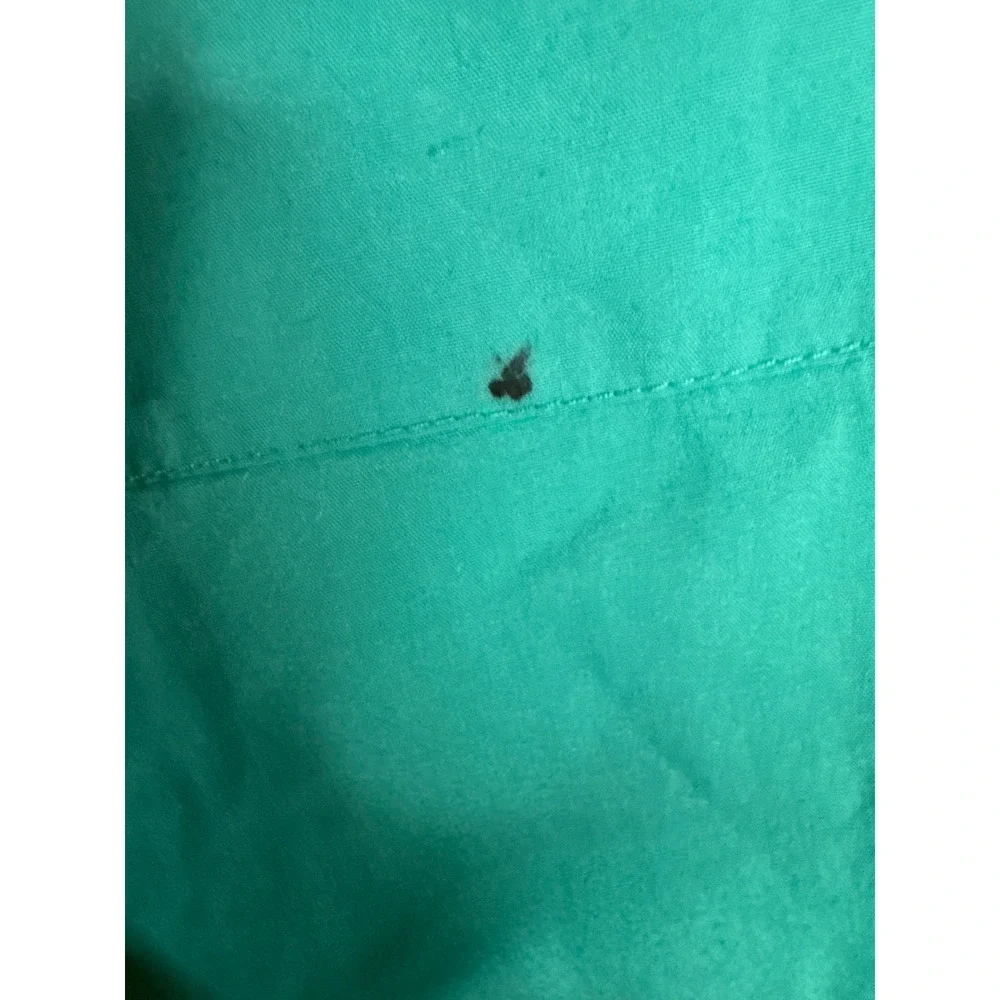 Standard Textile Scrub Set Small Teal Green V-Neck Top Drawstring Pants Medical
